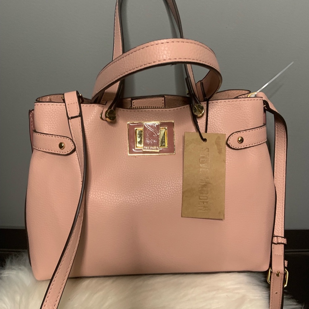 Steve Madden Light Pink Contemporary Satchel Crossbody Handbag